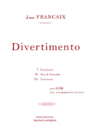 Francaix - Divertimento - French Horn Sheet Music/Piano Accompaniment Transatlantique EMT570