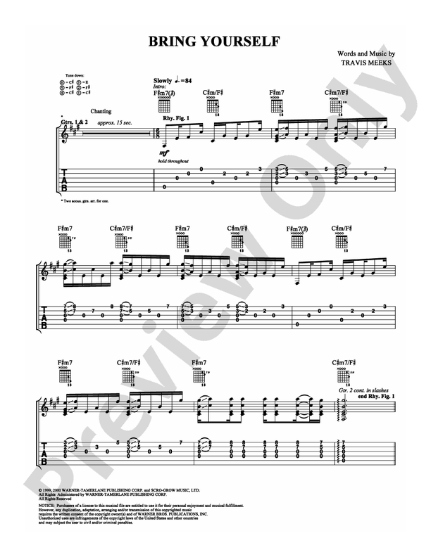 Bring Yourself - Guitar TAB (Digital Download)
