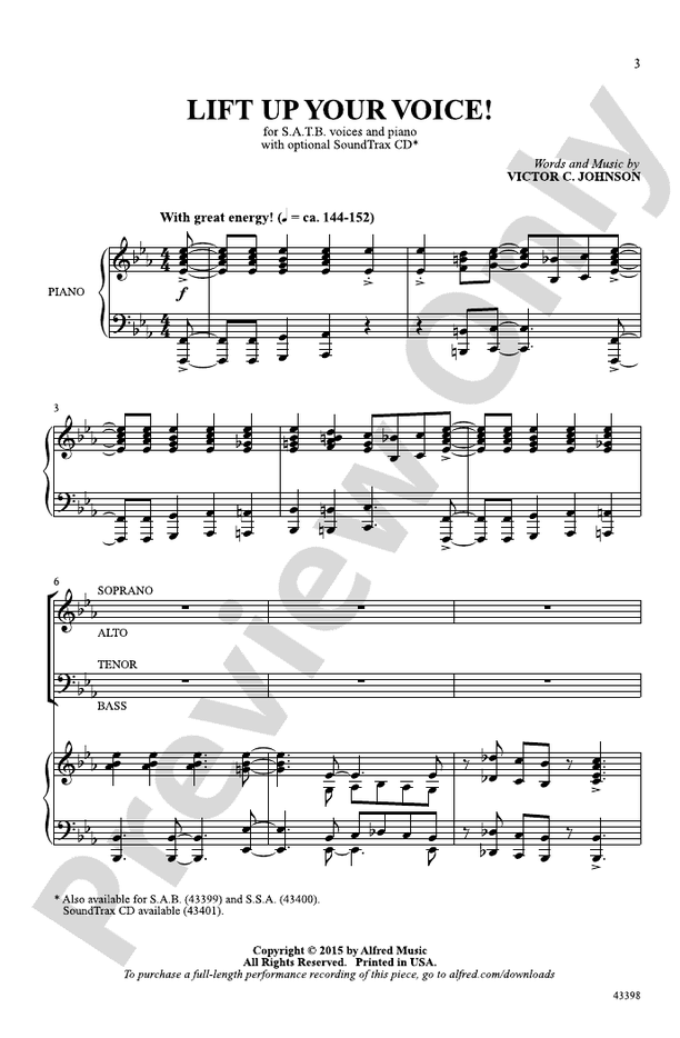 Lift Up Your Voice! – SATB Choral Octavo (Digital Download)