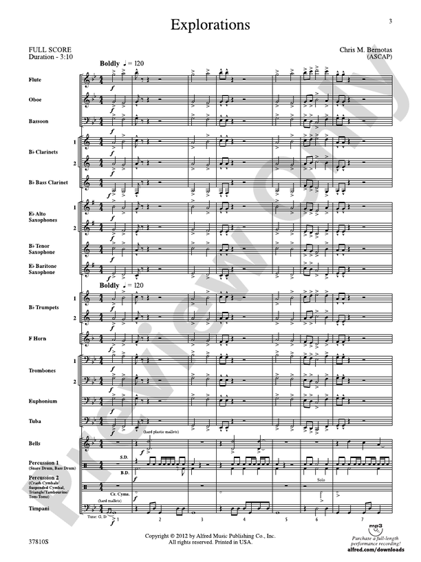 Explorations - Concert Band Conductor Score & Parts (Digital Download)