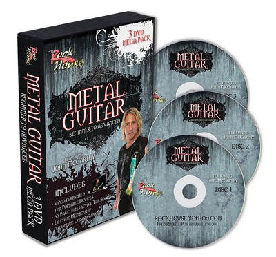 Metal Guitar - 3-DVD Mega-Pack - Beginner to Advanced Level - Guitar Rock House Guitar Solo DVD