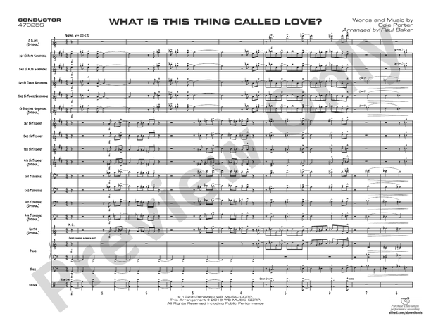 What Is This Thing Called Love? (Grade 2.5) – Jazz Ensemble Conductor Score & Parts (Digital Download)