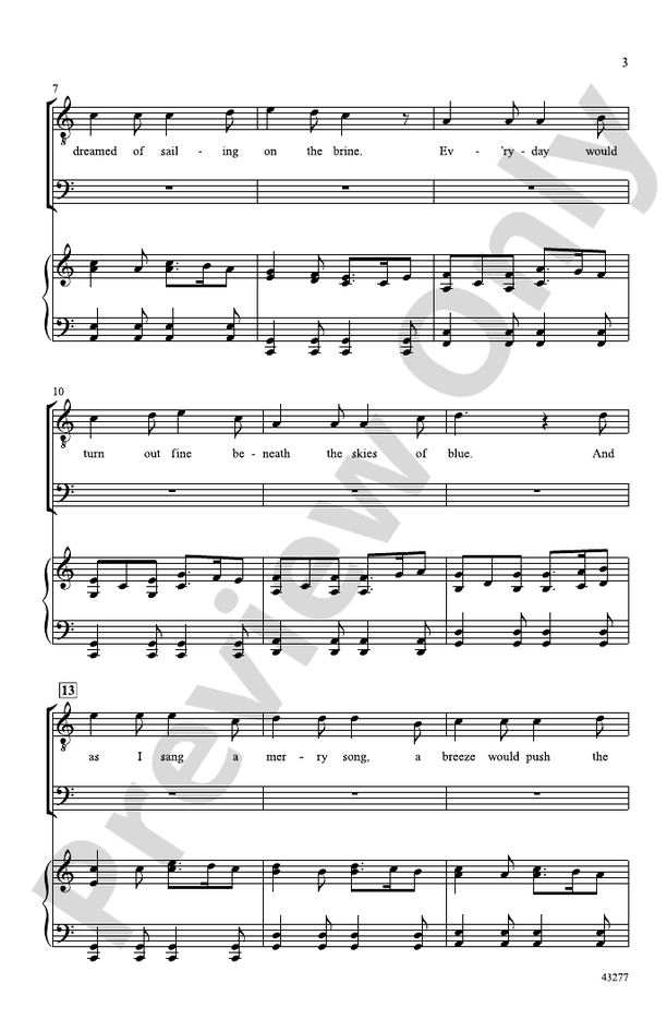 A Sailor's Song - TBB Choral Octavo (Digital Download)