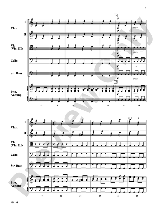 Symphony No. 3, 3rd Movement – String Orchestra Conductor Score & Parts (Digital Download)