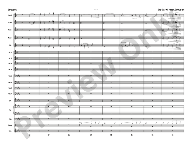 God Rest Ye Merry Gentlemen - Jazz Ensemble Conductor Score & Parts(Digital Download)