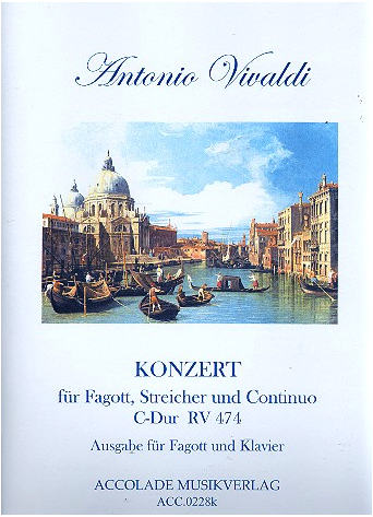 Vivaldi - Concerto in Cmaj RV474 - Bassoon/Piano Accompaniment Accolade ACC0228K