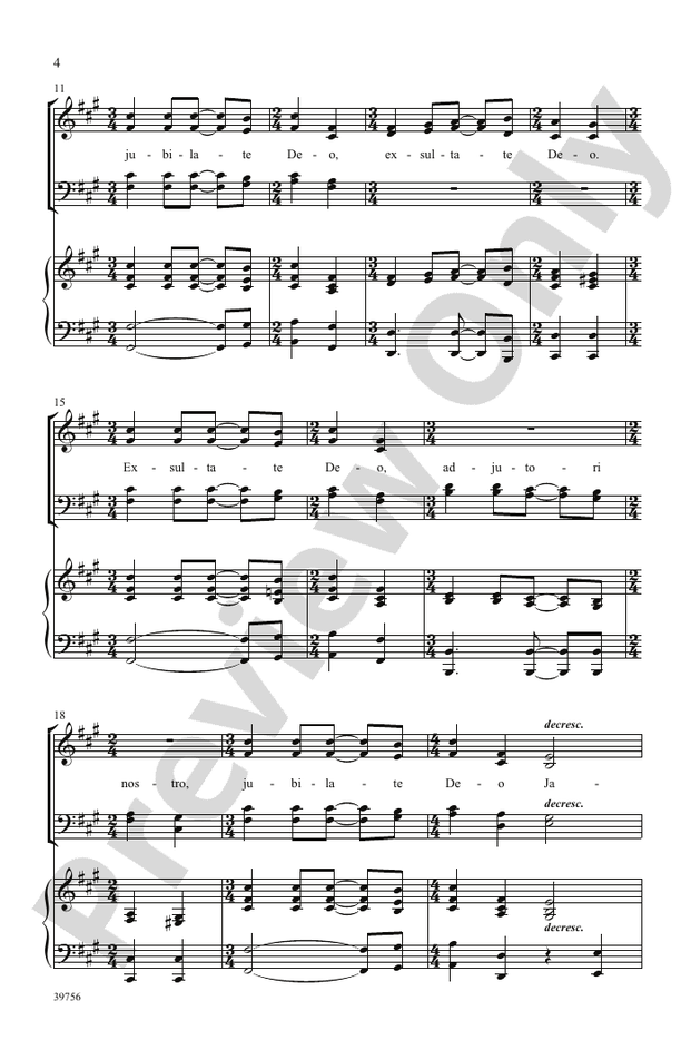 Exsultate, Jubilate Deo – SATB Choral Octavo (Digital Download)