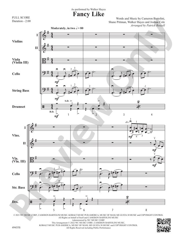 Fancy Like - String Orchestra Conductor Score & Parts (Digital Download)