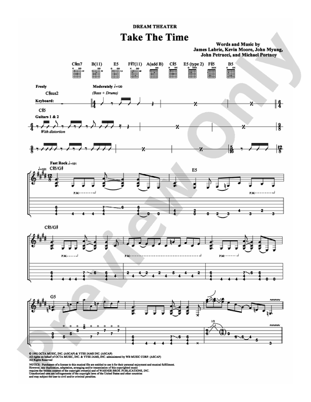 Take The Time - Guitar TAB (Digital Download)