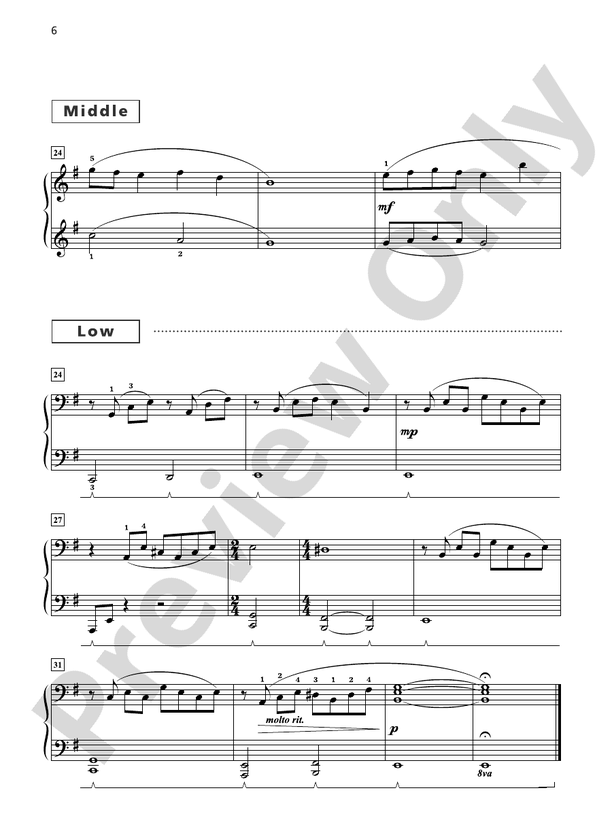 Grand Trios for Piano, Book 5: 4 Intermediate Pieces for One Piano, Six Hands  (Digital Download)