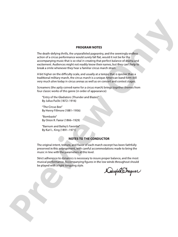 Screamers! - Concert Band Conductor Score & Parts (Digital Download)