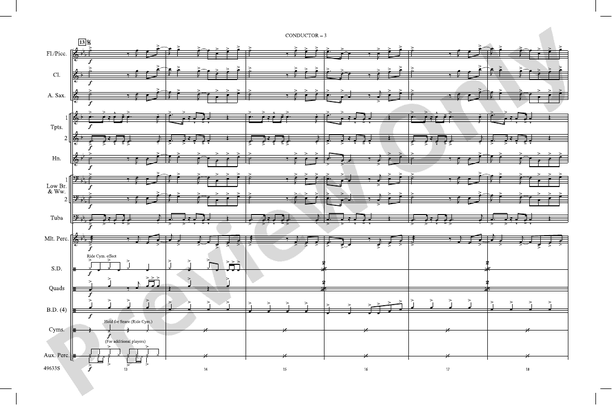 Take My Breath – Marching Band Conductor Score & Parts (Digital Download)