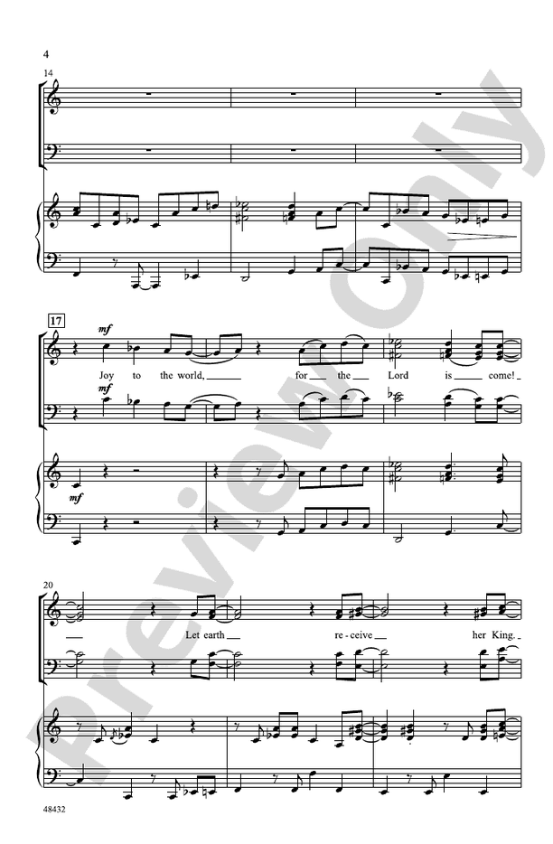 Joy to the World! –  SSATB Choral Octavo (Digital Download)