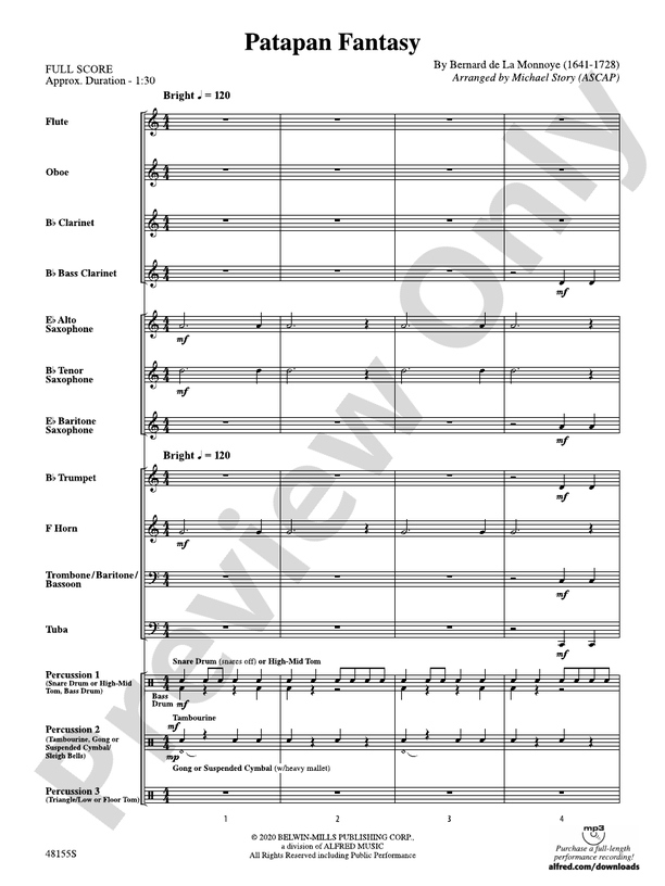Patapan Fantasy - Concert Band Conductor Score & Parts (Digital Download)