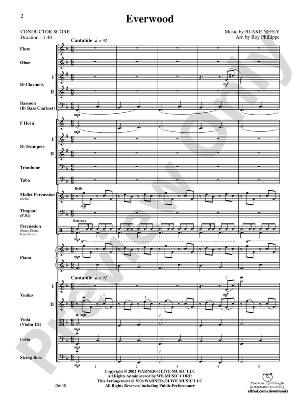 Everwood, Theme from – Full Orchestra Conductor Score & Parts (Digital Download)