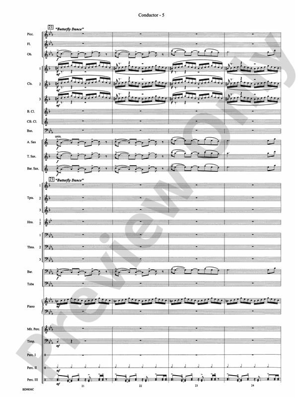 Songs of Earth, Water, Fire and Sky - Concert Band Conductor Score & Parts (Digital Download)