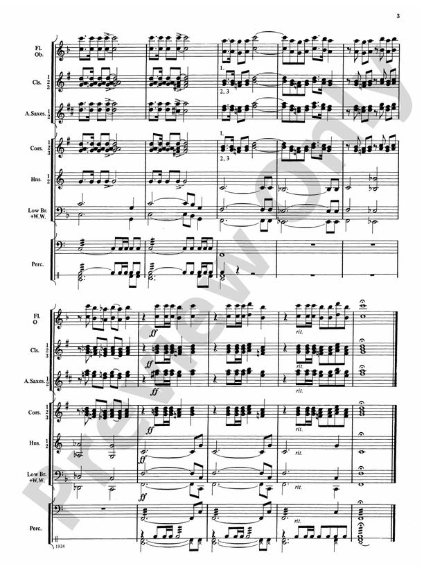 Three Kentucky Sketches - Concert Band Conductor Score & Parts (Digital Download)