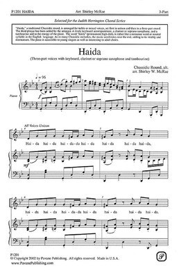 Haida - 3-Part Shirley McRae Pavane Publishing Choral Score Octavo