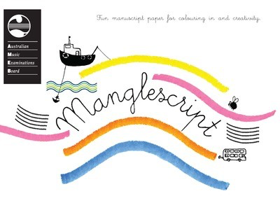 Manglescript Pad - Fun manuscript paper for colouring in and creativity. - AMEB