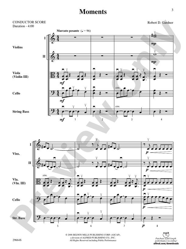 Moments – String Orchestra Conductor Score & Parts (Digital Download)