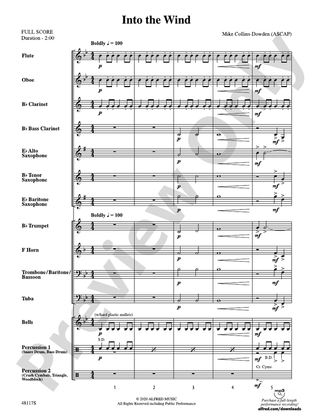 Into the Wind - Concert Band Conductor Score & Parts (Digital Download)