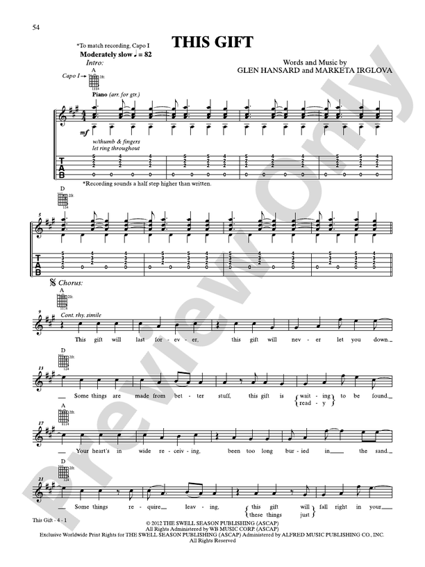 This Gift - Guitar TAB (Digital Download)