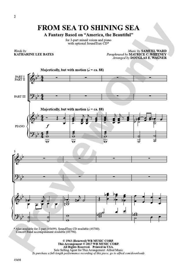 From Sea to Shining Sea – 3-Part Mixed Choral Octavo (Digital Download)