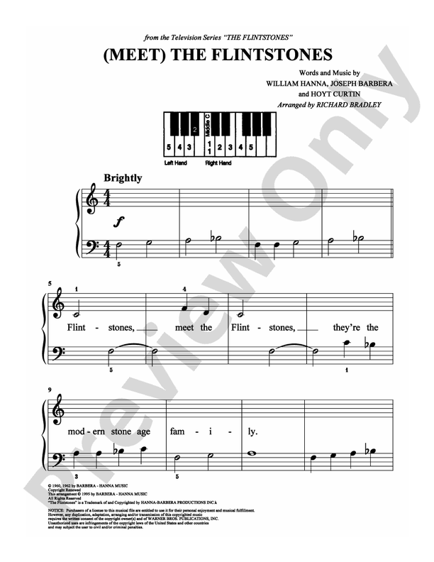 (Meet) The Flintstones - DSM-PS-0009111 - Easy Piano (Digital Download)