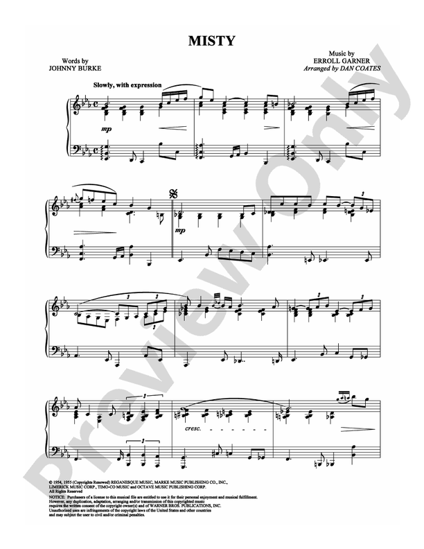 Misty - DSM-PS-0006954 - Piano (Digital Download)