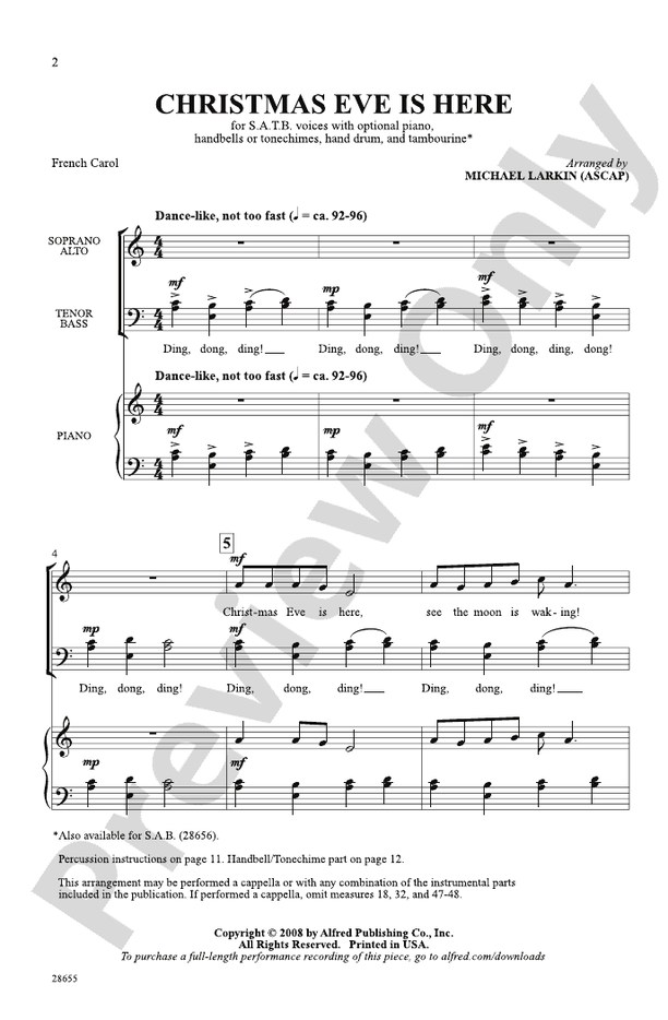 Christmas Eve Is Here – SATB Choral Octavo (Digital Download)