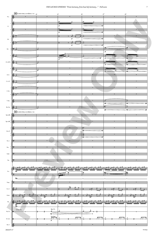 The Sacred Spheres - Concert Band Conductor Score & Parts (Digital Download)