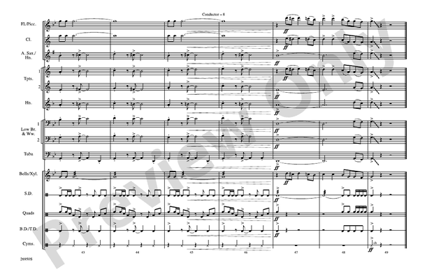 Monterey – Marching Band Conductor Score & Parts (Digital Download)