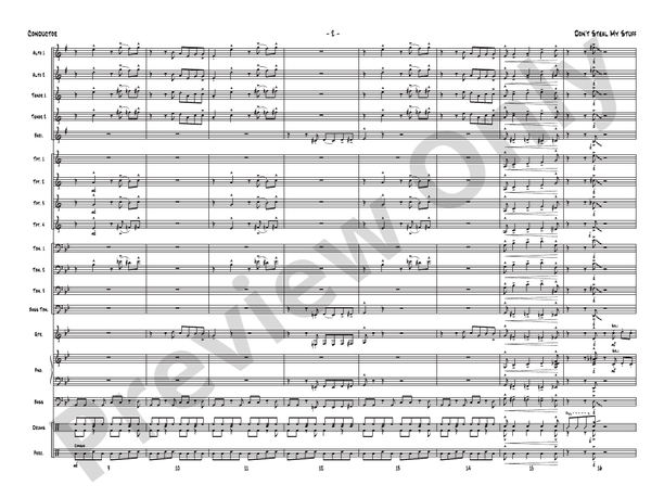 Don't Steal My Stuff - Jazz Ensemble Conductor Score & Parts (Digital Download)