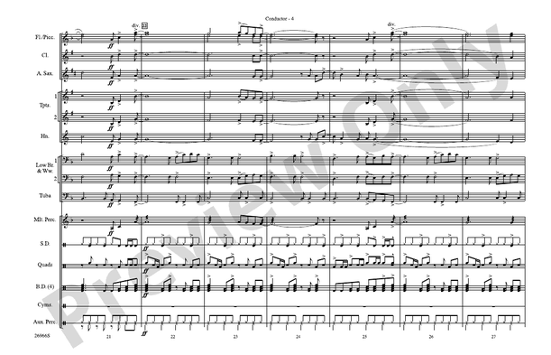 Already Gone (Arr. Brian Scott) – Marching Band Conductor Score & Parts (Digital Download)