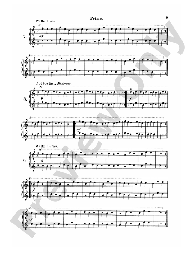Wohlfahrt - Easy Four Hand Pieces for Children, Op. 87 - 1 Piano, 4 Hands (Digital Download)