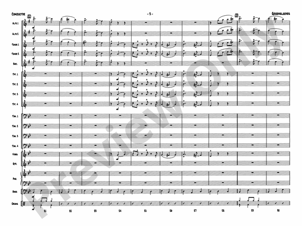 Greensleeves (Grade 3) - Jazz Ensemble Conductor Score & Parts (Digital Download)