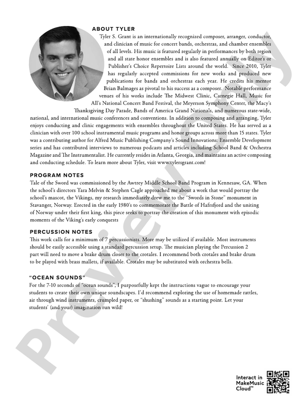 Tale of the Sword (Flexible Arrangement) - Concert Band Conductor Score & Parts (Digital Download)