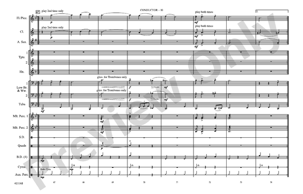 You're Still a Young Man – Marching Band Conductor Score & Parts (Digital Download)