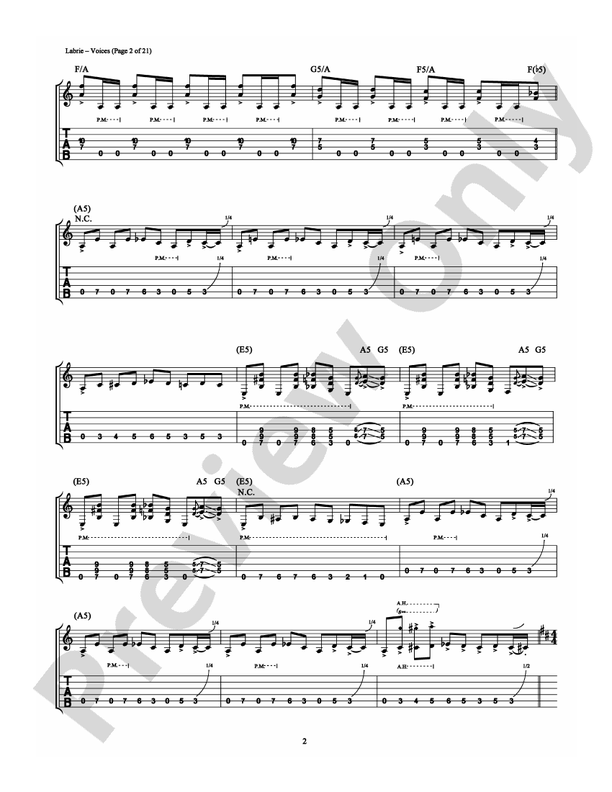 Voices - Dream Theater - Guitar TAB (Digital Download)