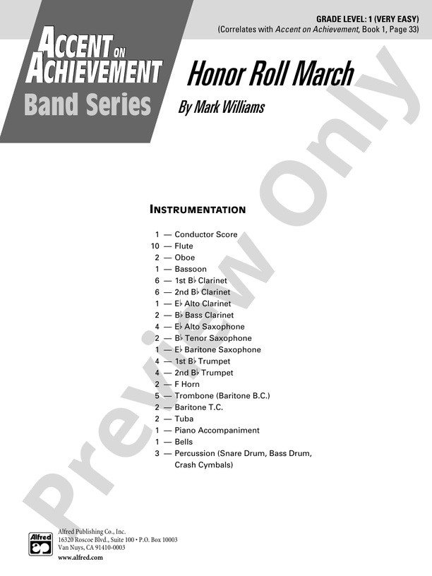 Honoured Tradition - Concert Band Conductor Score & Parts (Digital Download)