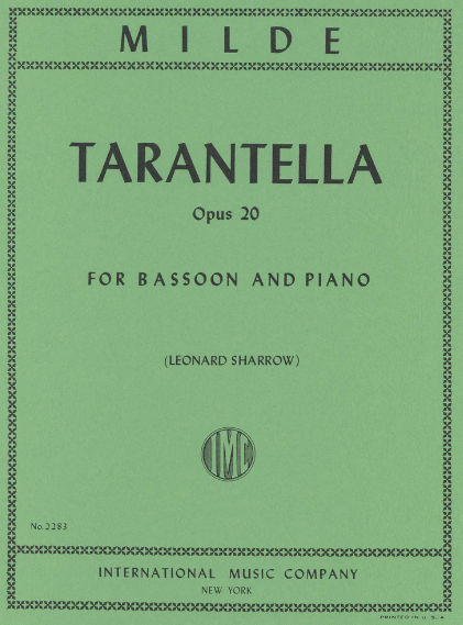 Milde - Tarantella Op20 - Bassoon/Piano Accompaniment IMC IMC2283