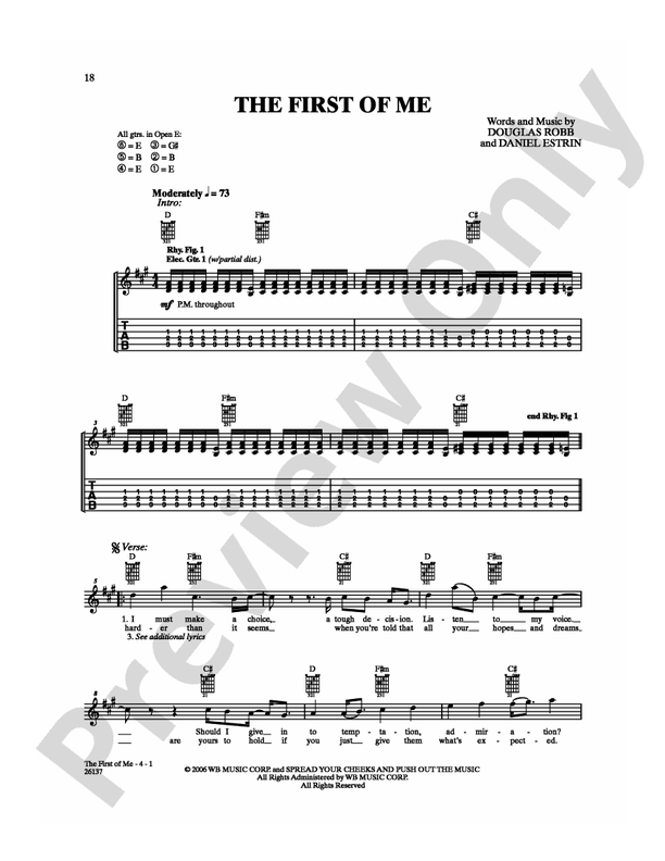 The First of Me - Guitar TAB (Digital Download)