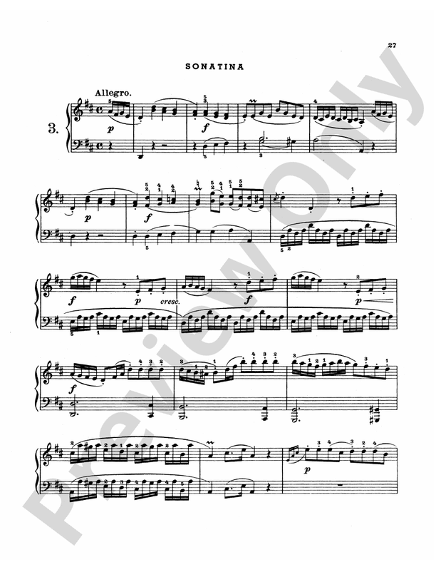 Beethoven - Sonata No. 3 in D Major - Piano Solo (Digital Download)