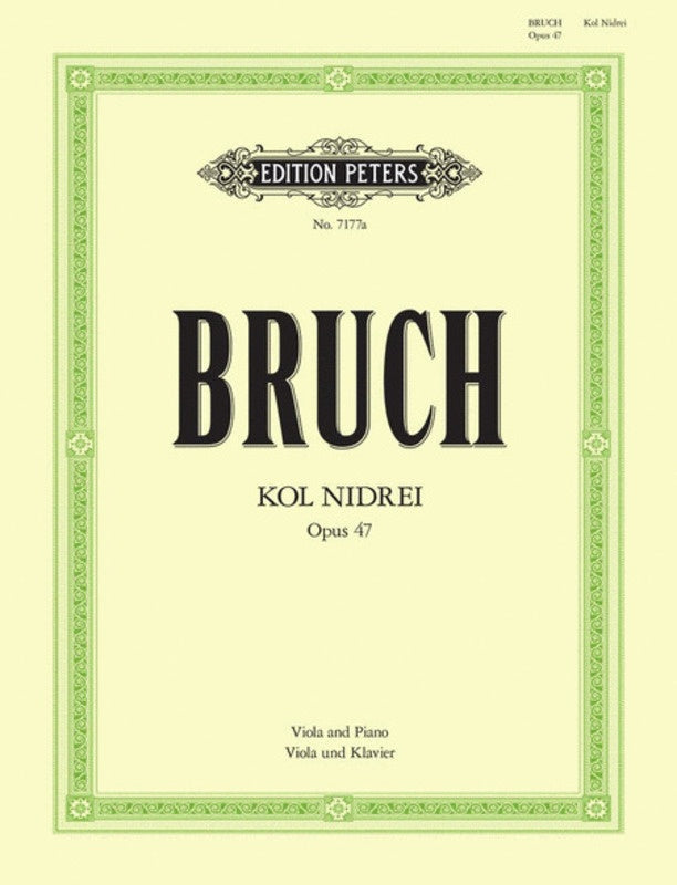 Bruch - Kol Nidrei Op47 - Viola/Piano Accompaniment Peters EP7177A
