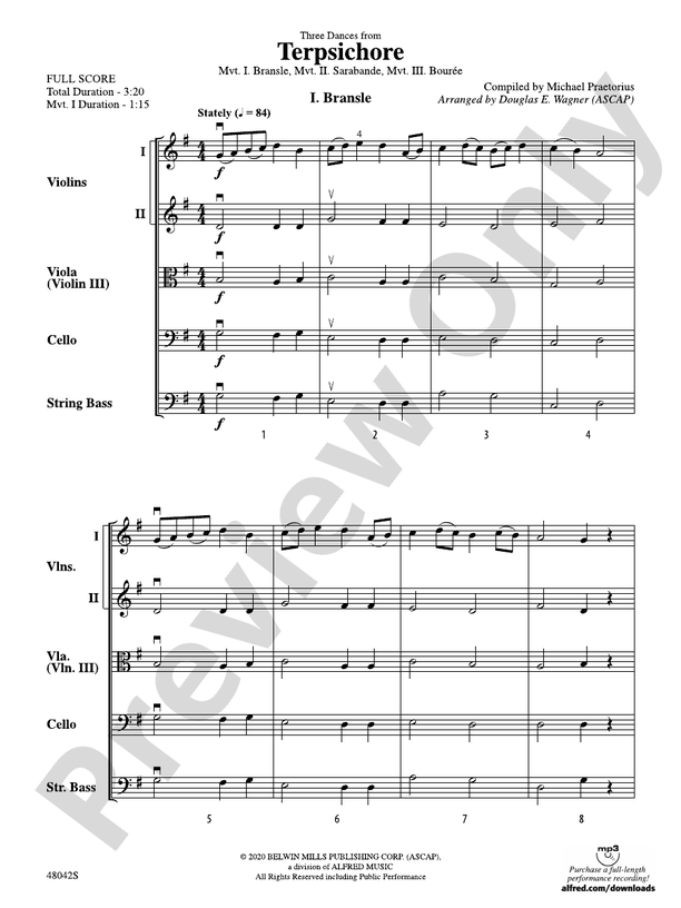 Terpsichore - String Orchestra Conductor Score & Parts (Digital Download)