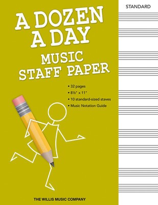 A DOZEN A DAY - MUSIC STAFF PAPER - WILLIS MUSIC 138051