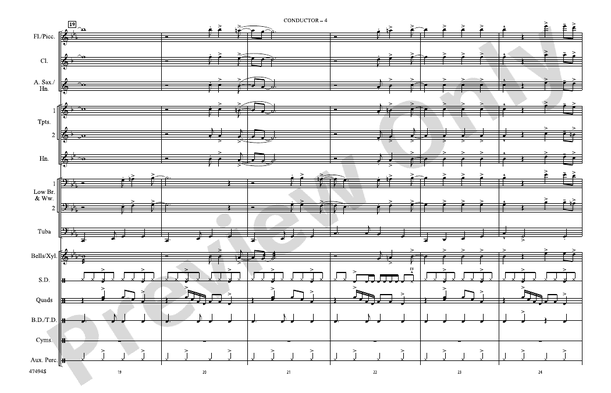 Chain of Fools – Marching Band Conductor Score & Parts (Digital Download)