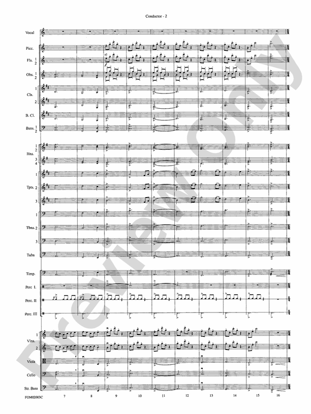 The Lord of the Rings: The Fellowship of the Ring, Symphonic Suite from – Full Orchestra Conductor Score & Parts (Digital Download)