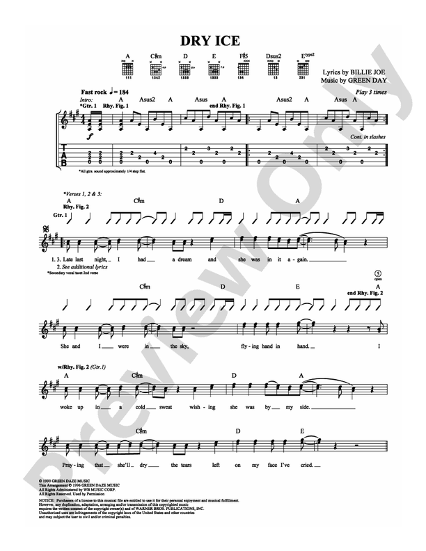 Dry Ice - Guitar TAB (Digital Download)