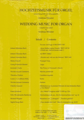 WEDDING MUSIC FOR ORGAN COLLECTION BOOK/CD CPLT - KEYBOARD/ORGAN - DOHR